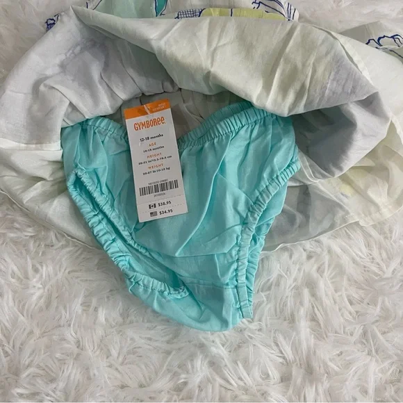 Gymboree Dress Tide Pool Line Size 12-18 Months Diaper cover Sleeveless - Picture 3 of 5